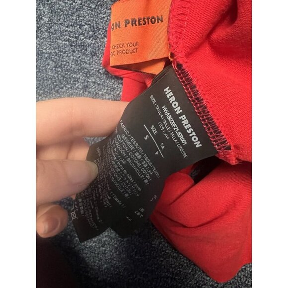heron preston cropped red crewneck different sz small Authentic RARE - Picture 8 of 15